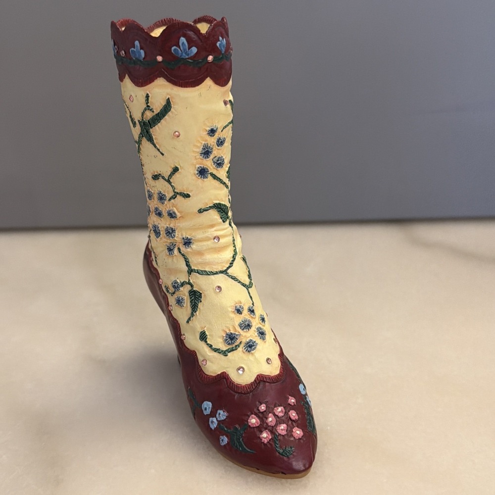 Just The Right Shoe By Raine 1998  "Opera Boot" #25005 Floral Victorian - Picture 4 of 10